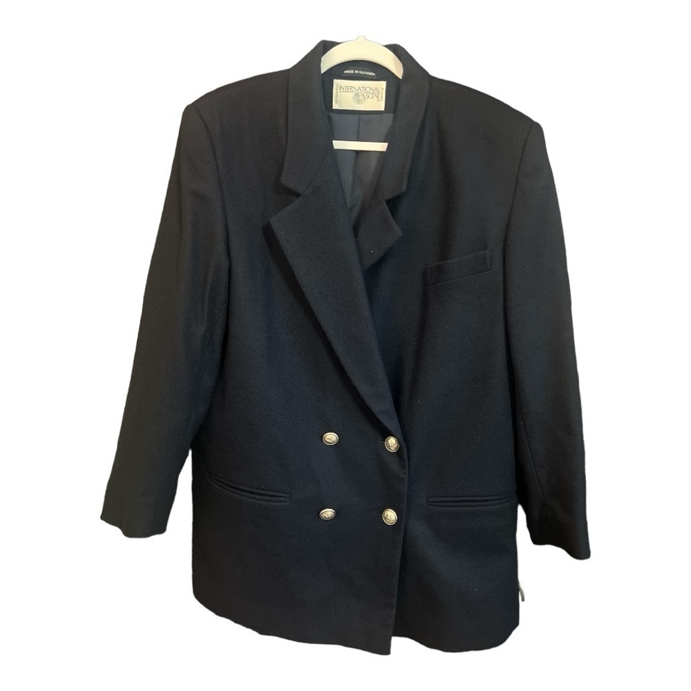 International Scene Made in Slovakia Vintage Wool‎ Blend Blazer Sizer 12